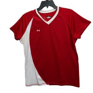 UNDER ARMOUR WOMENS ATHLETIC JERSEY V NECK SHIRT LG‎